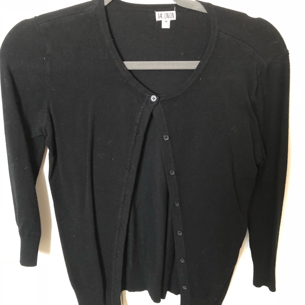 Basic black cardigan.